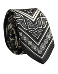 Dolce & Gabbana Black Patterned 100%Silk Adjustable Necktie Accessory Tie
