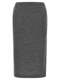 Junya Watanabe Gray Wool Midi Skirt