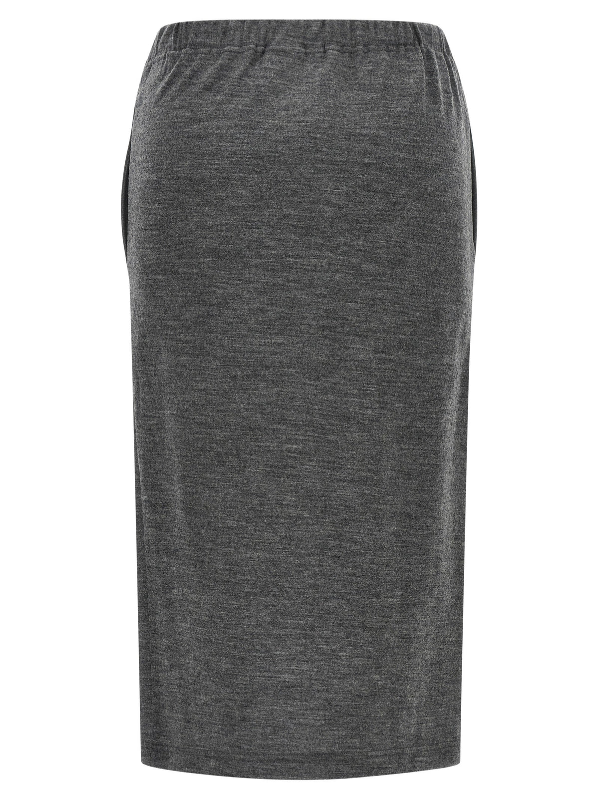 Junya Watanabe Gray Wool Midi Skirt