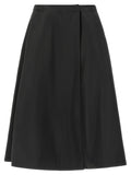 Moncler Black Polyester Midi Skirt
