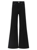 Ami Paris Black Cotton Flared Jeans