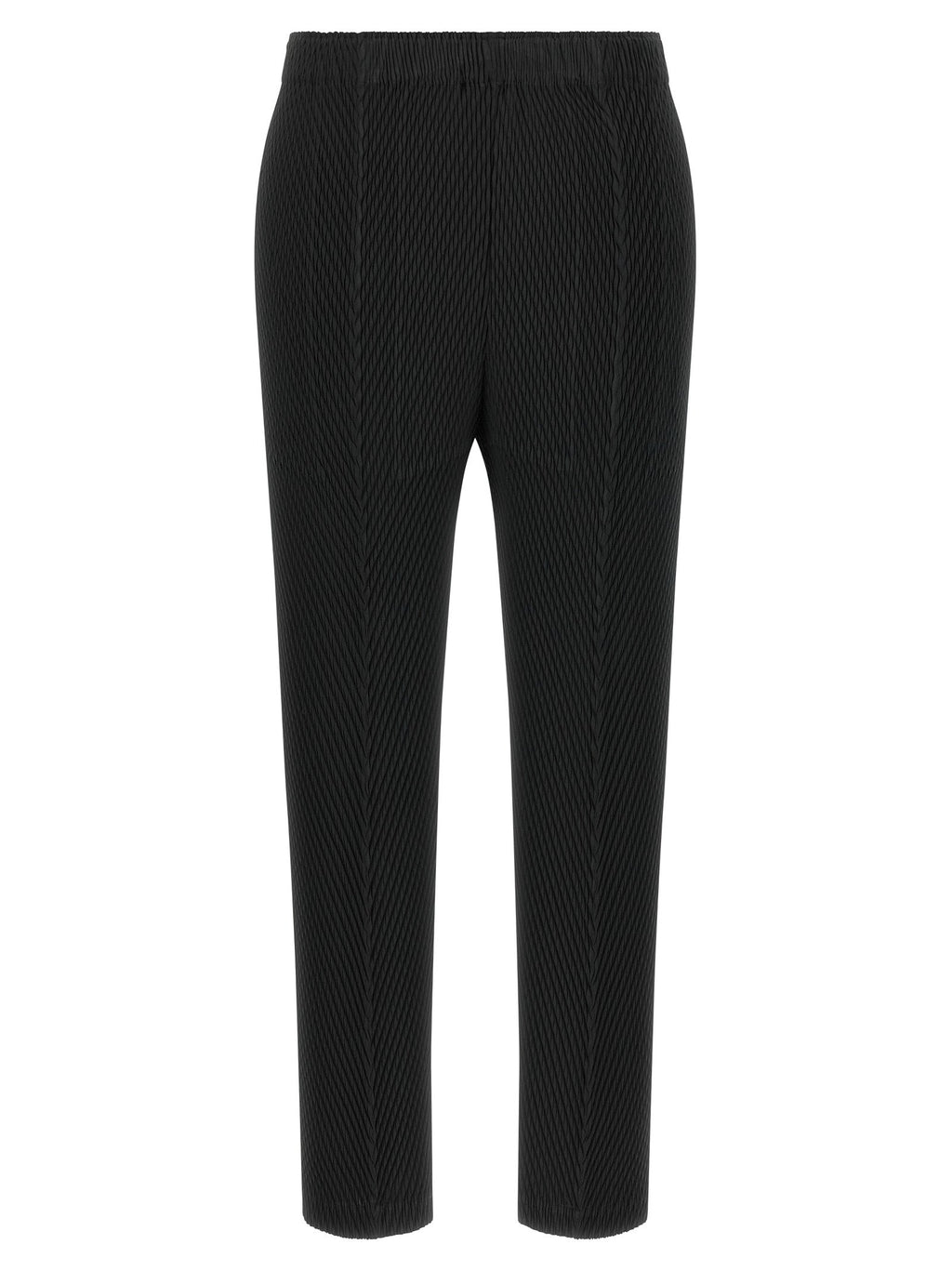 Issey Miyake Black Polyester Cropped Pants