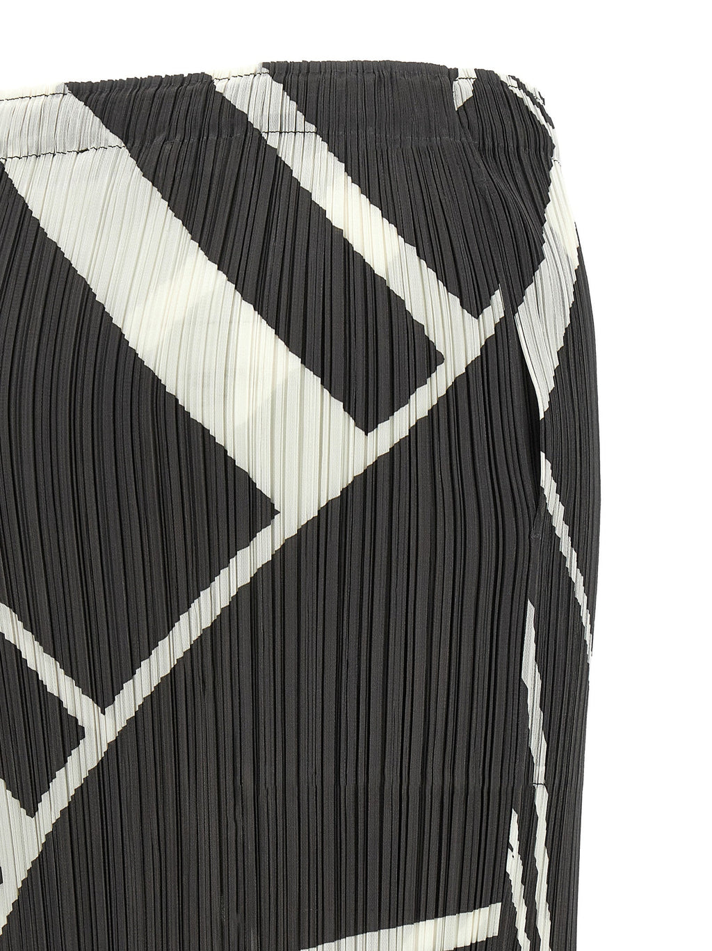 PLEATS PLEASE ISSEY MIYAKE Gray Polyester Mini Skirt