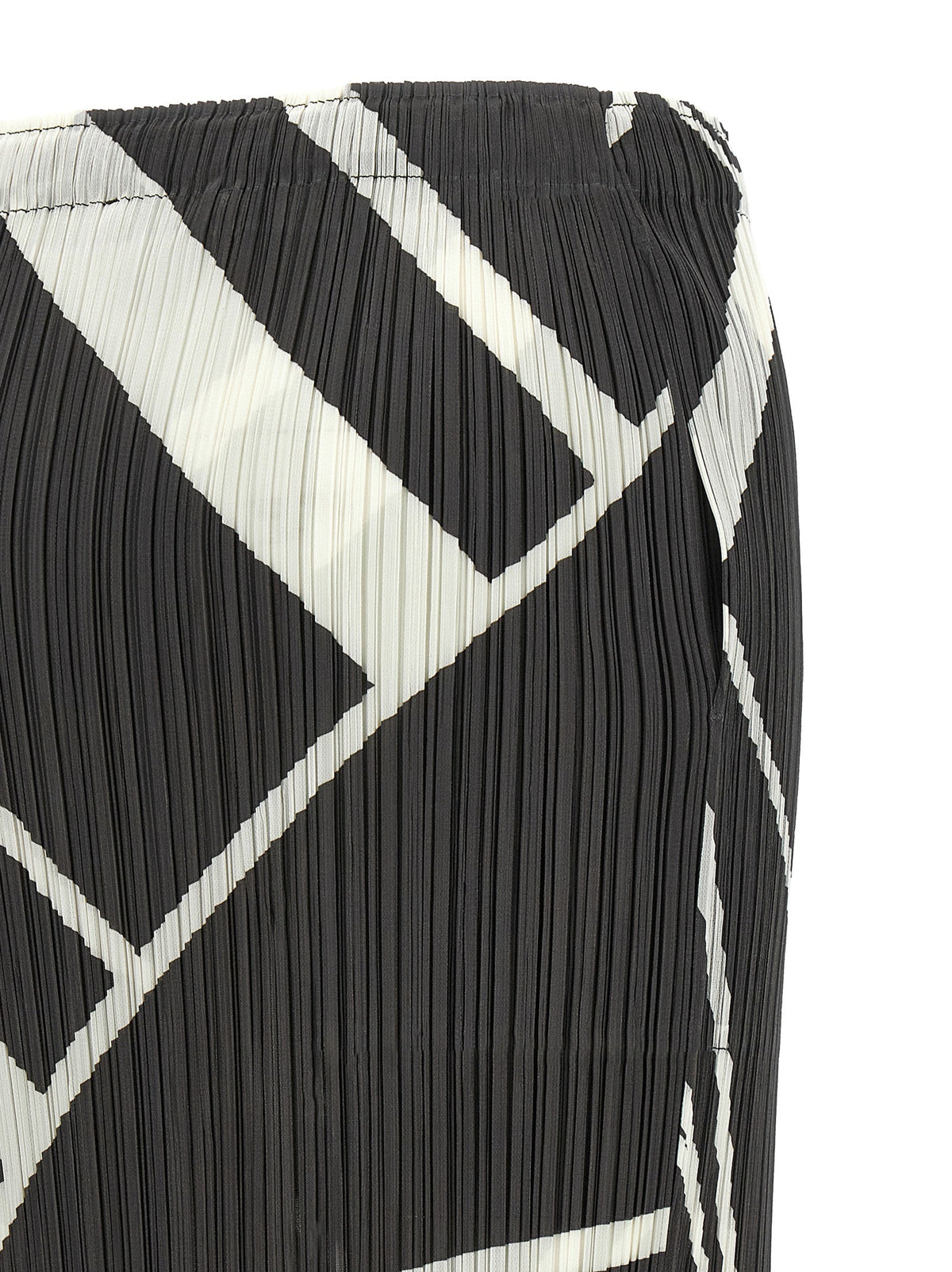 PLEATS PLEASE ISSEY MIYAKE Gray Polyester Mini Skirt