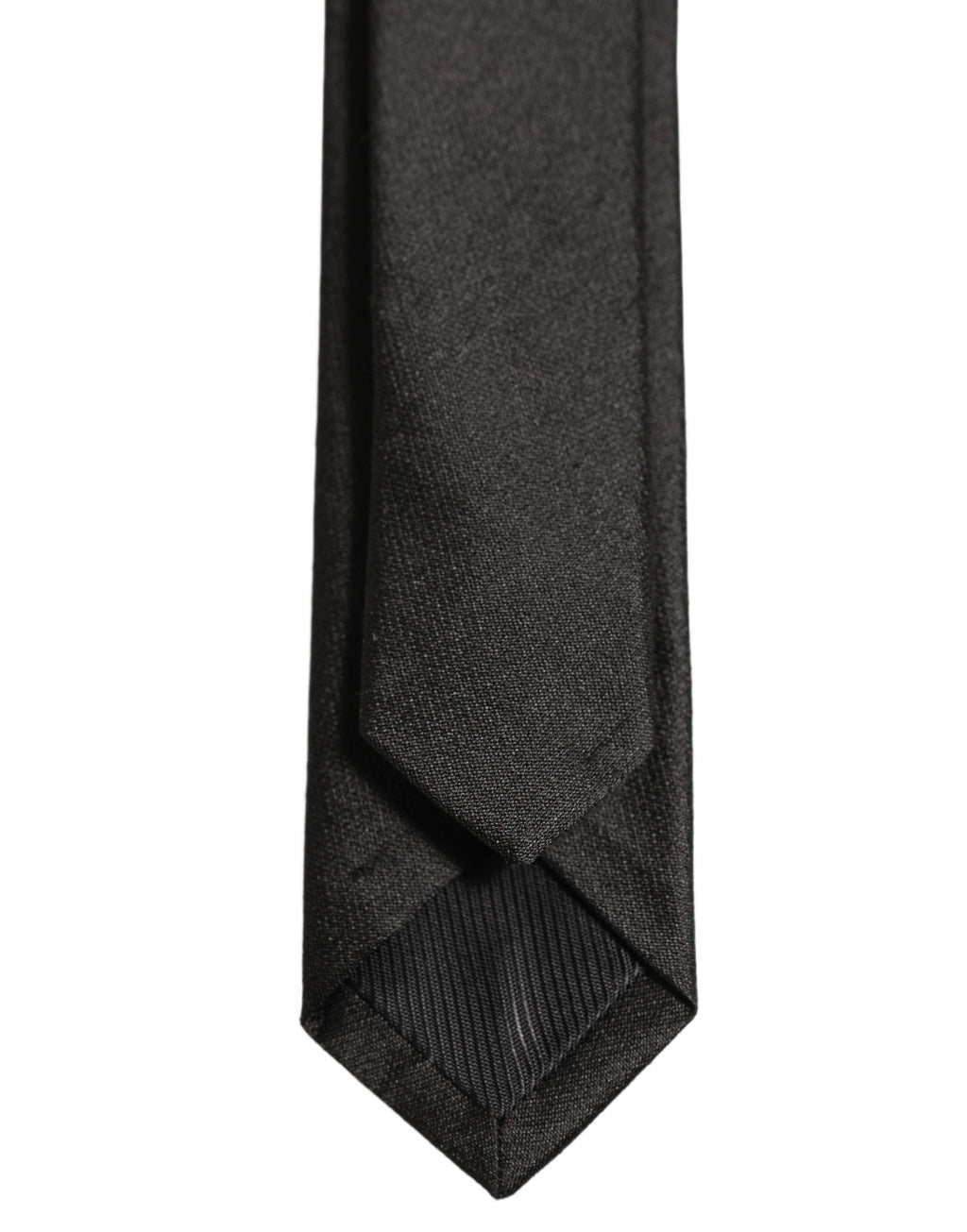 Dolce & Gabbana Black Satin Textured Adjustable Necktie Men Accessory Tie