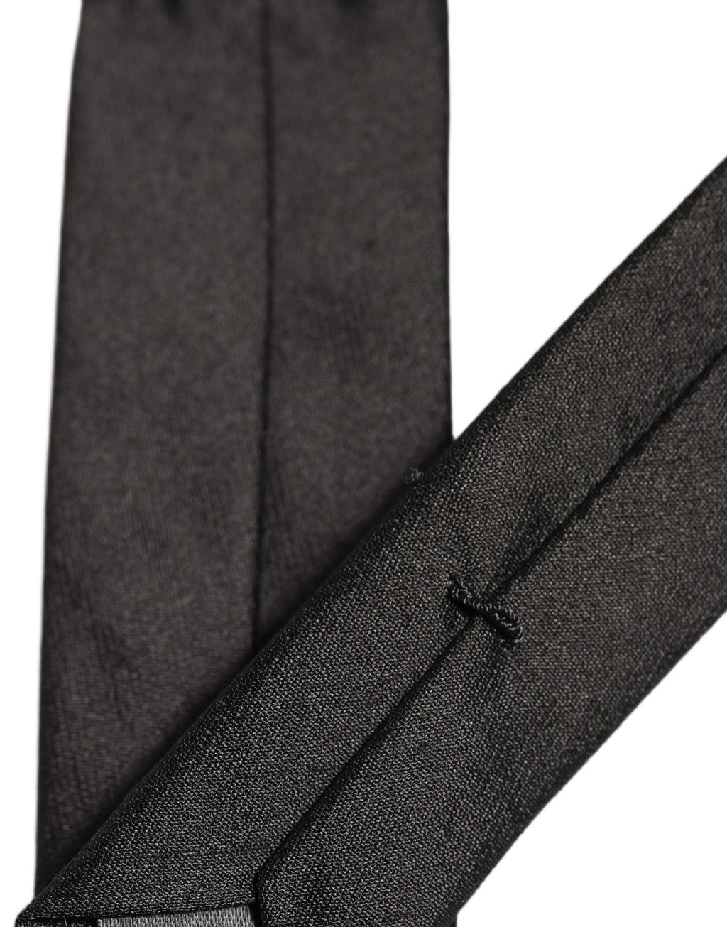 Dolce & Gabbana Black Satin Textured Adjustable Necktie Men Accessory Tie