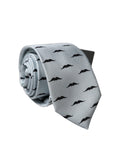 Dolce & Gabbana Light Gray Mustache Silk Adjustable Necktie Accessory