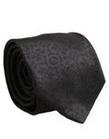 Dolce & Gabbana Black Jacquard Silk Adjustable Necktie Men Accessory Tie