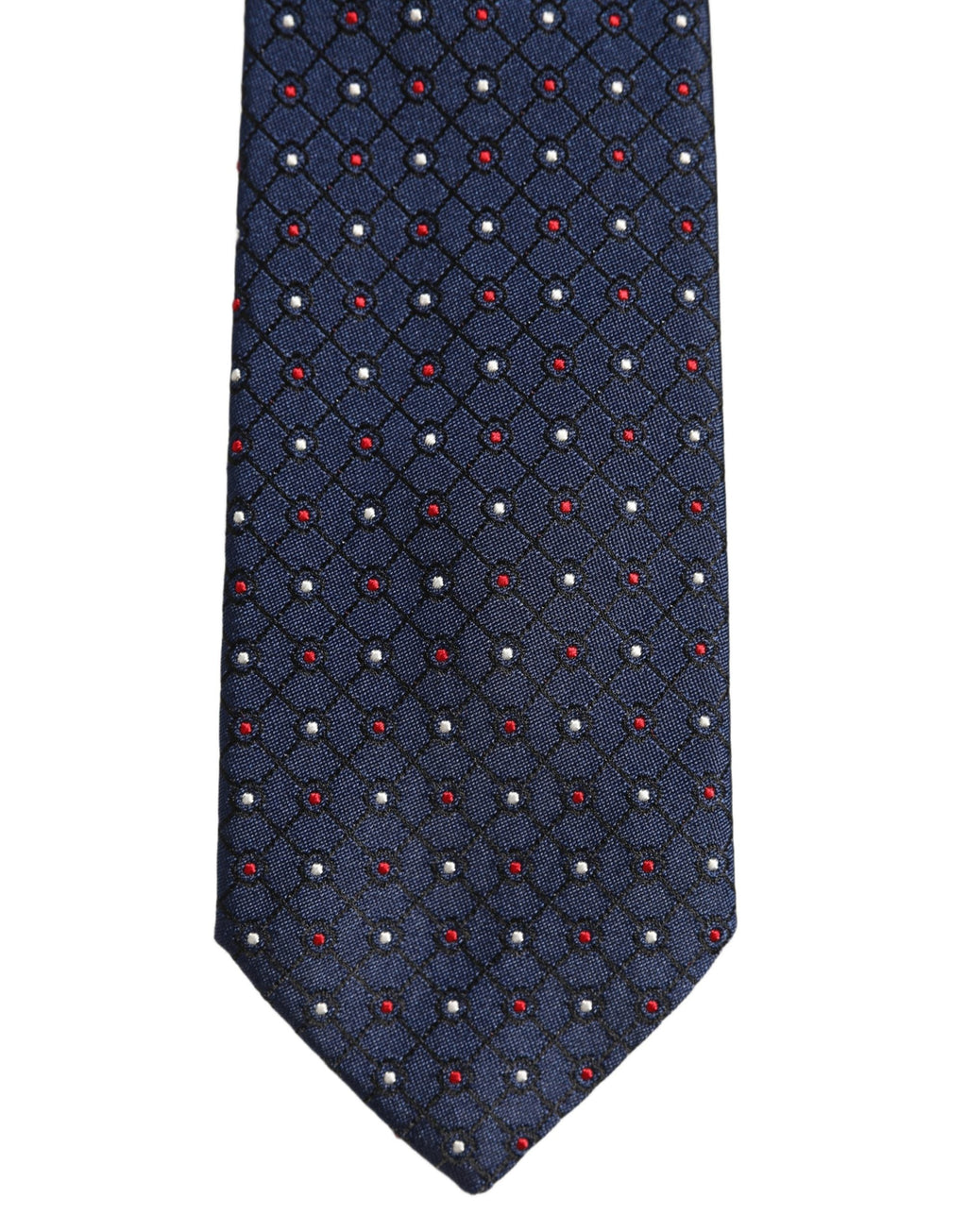 Dolce & Gabbana Blue Diamond Lattice Adjustable Necktie Men Accessory Tie