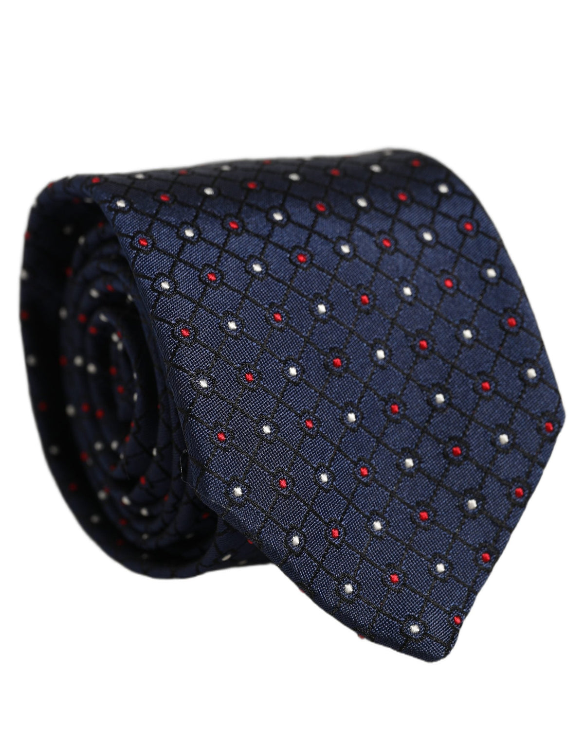 Dolce & Gabbana Blue Diamond Lattice Adjustable Necktie Men Accessory Tie
