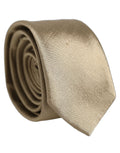 Dolce & Gabbana Gold Satin Silk Textured Adjustable Necktie Accessory Tie