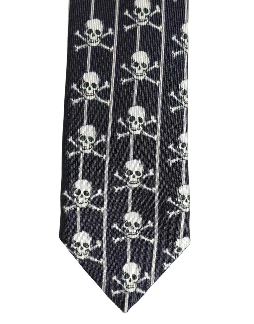 Dolce & Gabbana Men Black Silk Skull Fantasy Adjustable Tied Necktie Tie
