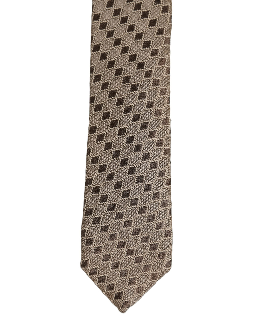 Dolce & Gabbana Brown Patterned Wool Adjustable Necktie Men Accessory Tie