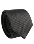Dolce & Gabbana Black Silk Micro Polka Dot Adjustable Tied Necktie Tie