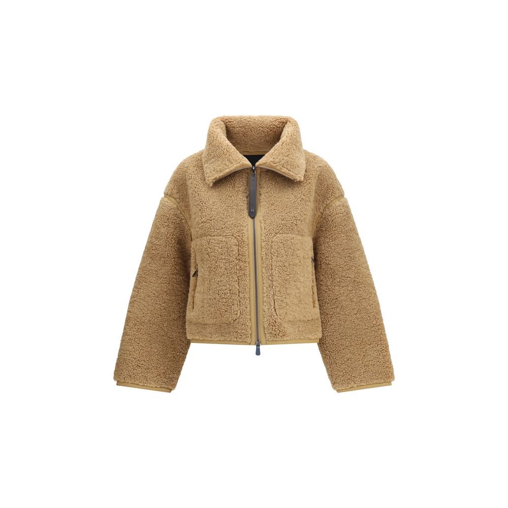PINKO Beige Polyester Full-Length Jacket