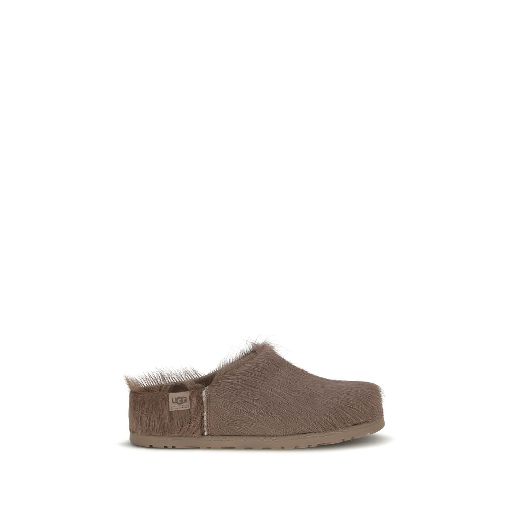 UGG Brown Nubuc Leather Clogs
