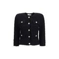 Balmain Black Viscose Shell Jacket