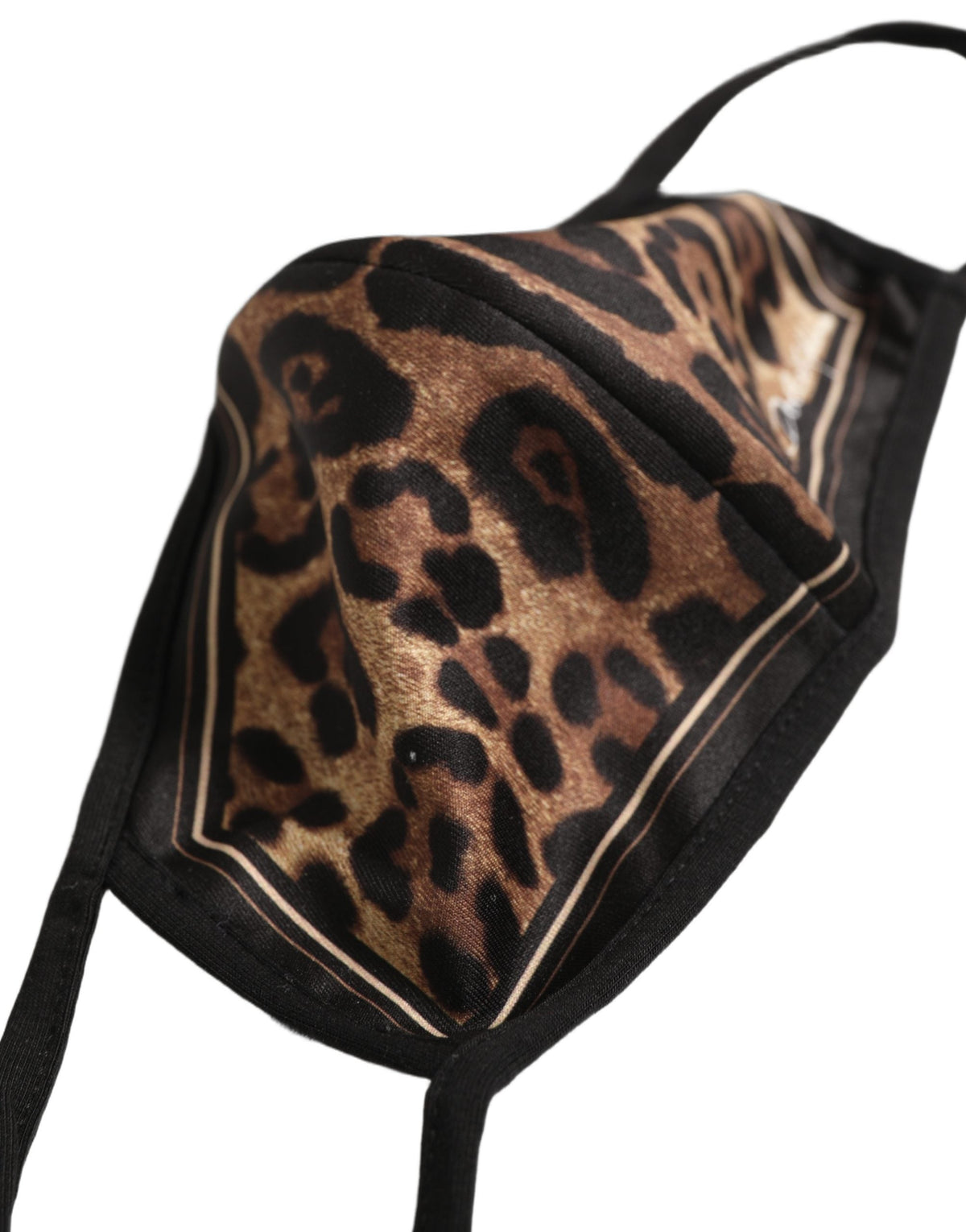 Dolce & Gabbana Brown Black Leopard Print Elastic Ear Strap Face Mask
