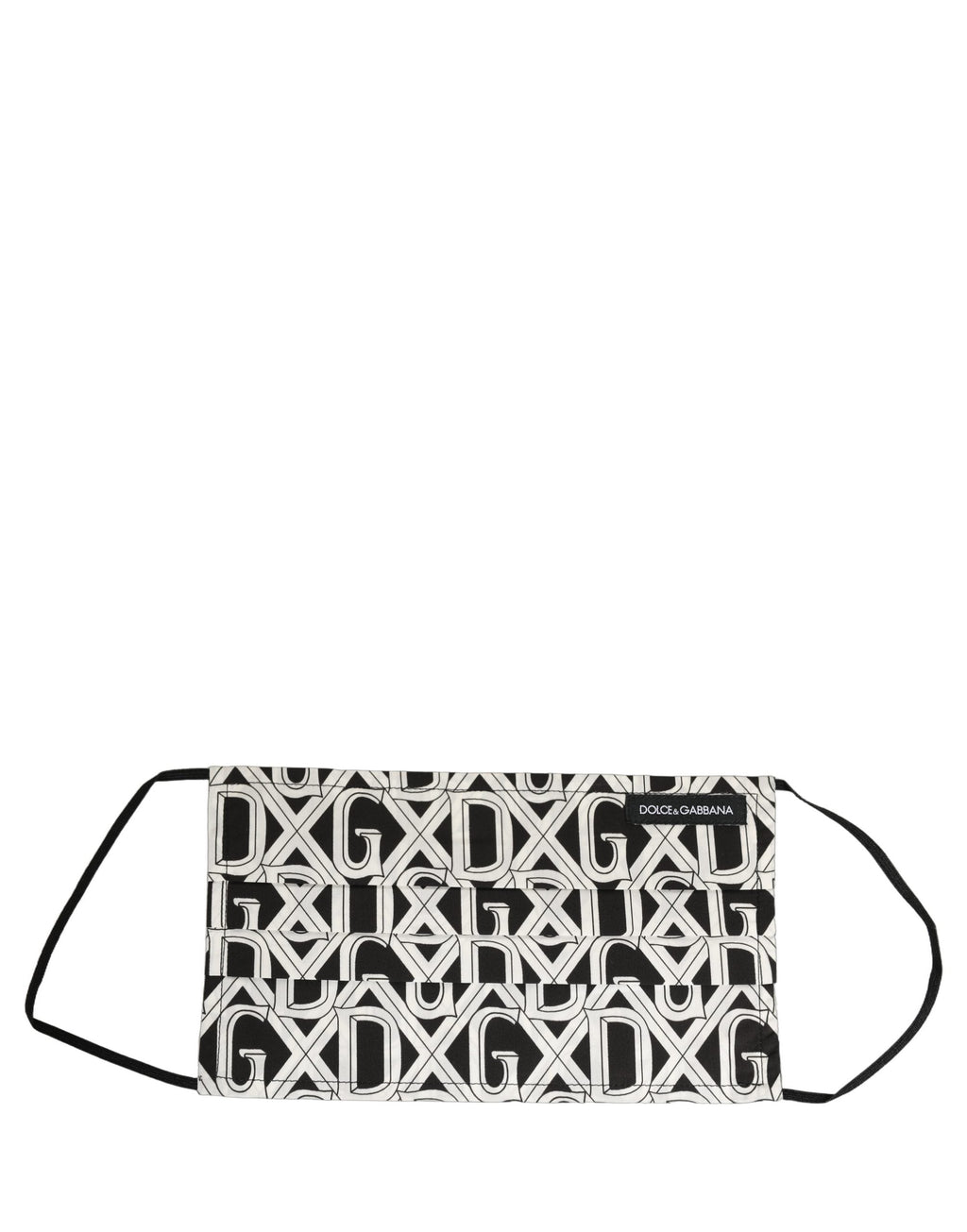 Dolce & Gabbana Black White DG Logo Monogram Elastic Ear Strap Face Mask