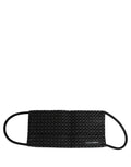 Dolce & Gabbana Black Silk Patterned Pleated Elastic Ear Strap Face Mask