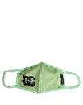 Dolce & Gabbana Green Polyester DG CASA Logo Elastic Ear Strap Face Mask