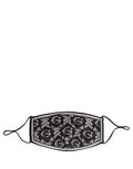 Dolce & Gabbana Black White Logo Baroque Elastic Ear Strap Face Mask