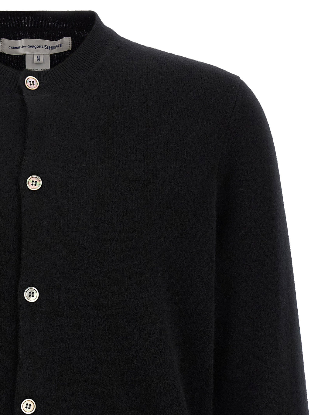 Comme Des Garçons Black Wool Cardigan