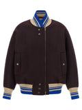 Dries Van Noten Purple Wool Bomber