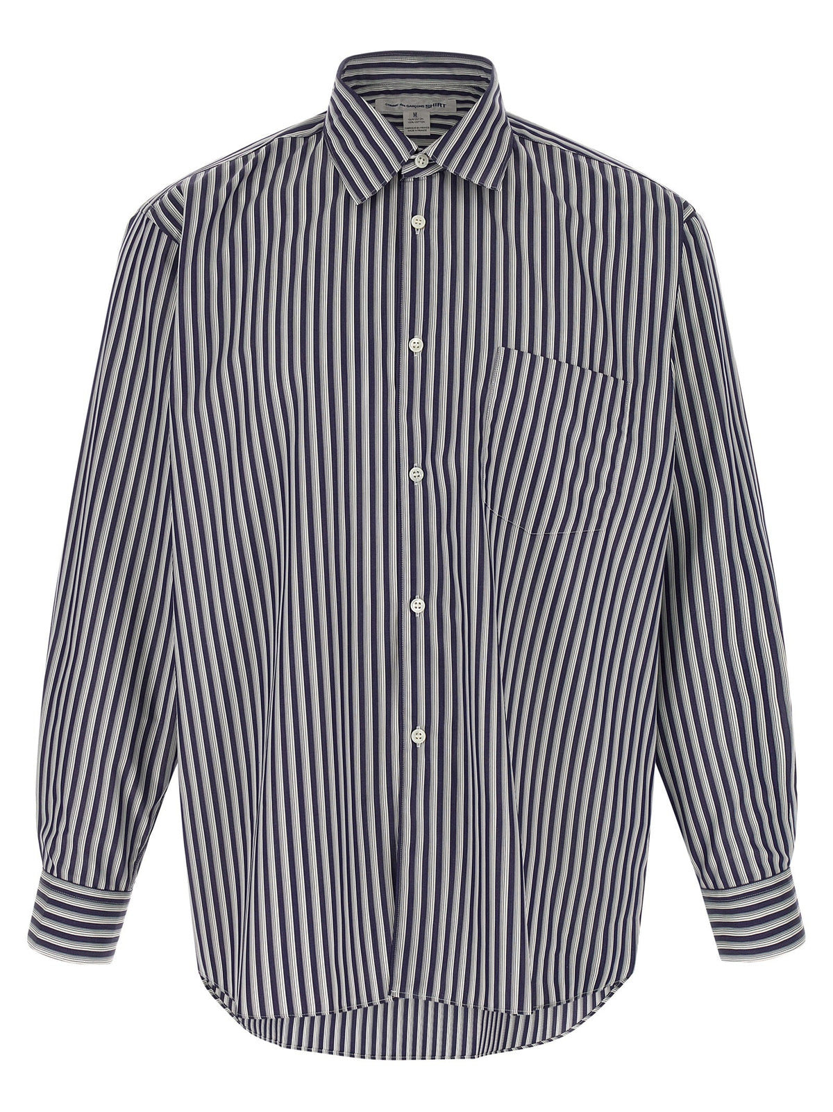 Comme Des Garçons Blue Cotton Blouse