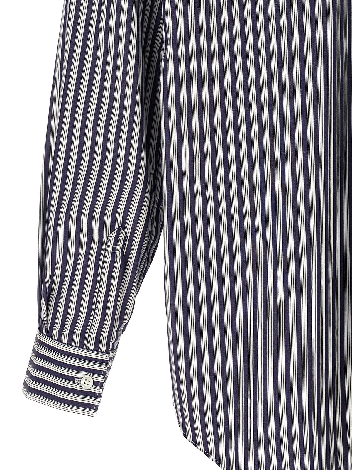 Comme Des Garçons Blue Cotton Blouse