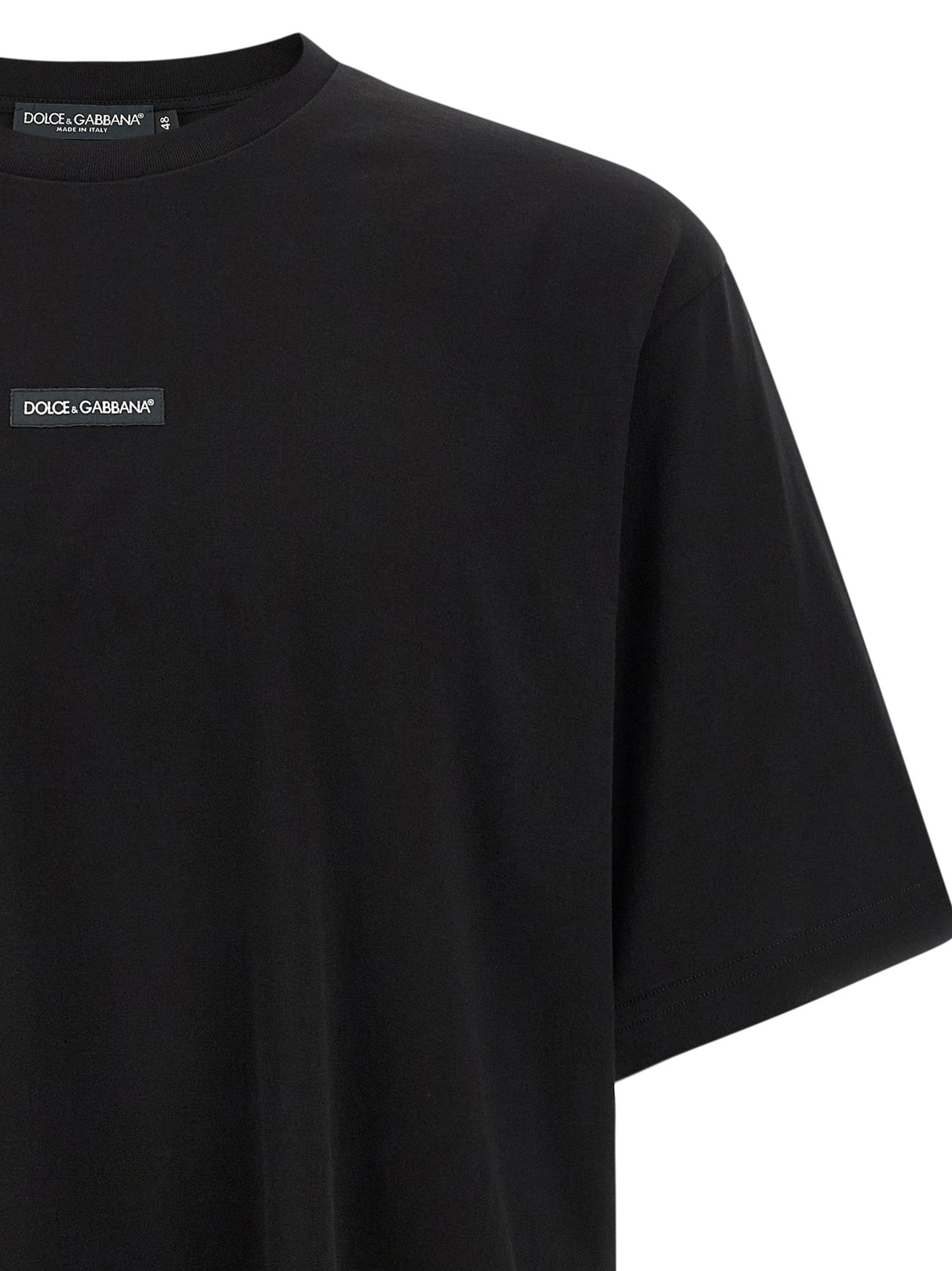 Dolce & Gabbana Black Cotton T-Shirt