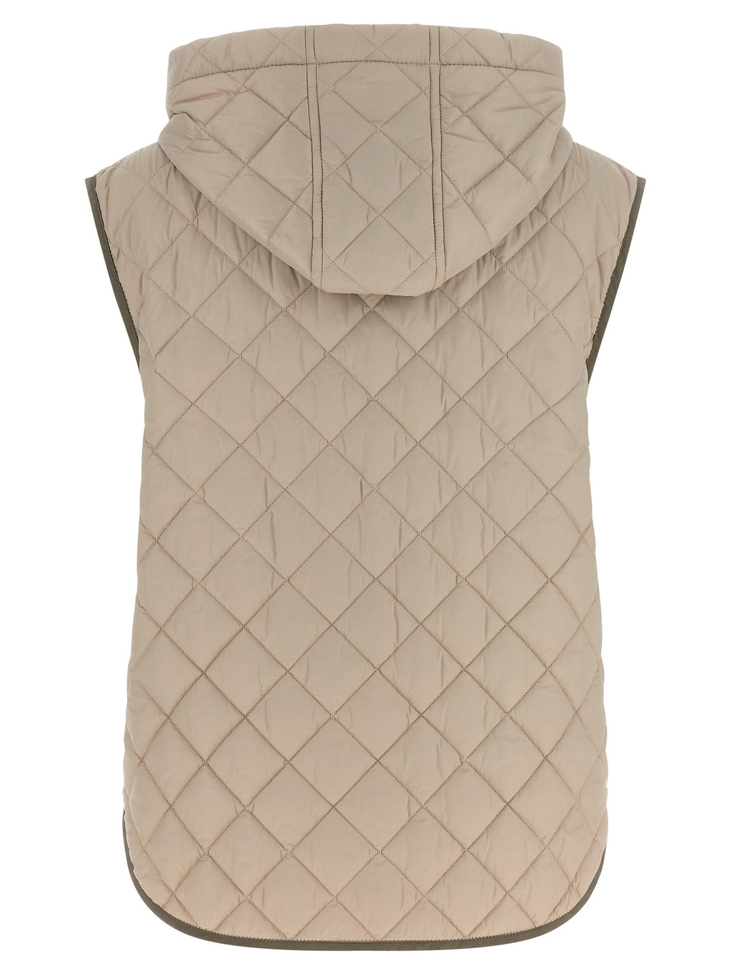 Brunello Cucinelli Beige Polyamide Sleeveless Jacket