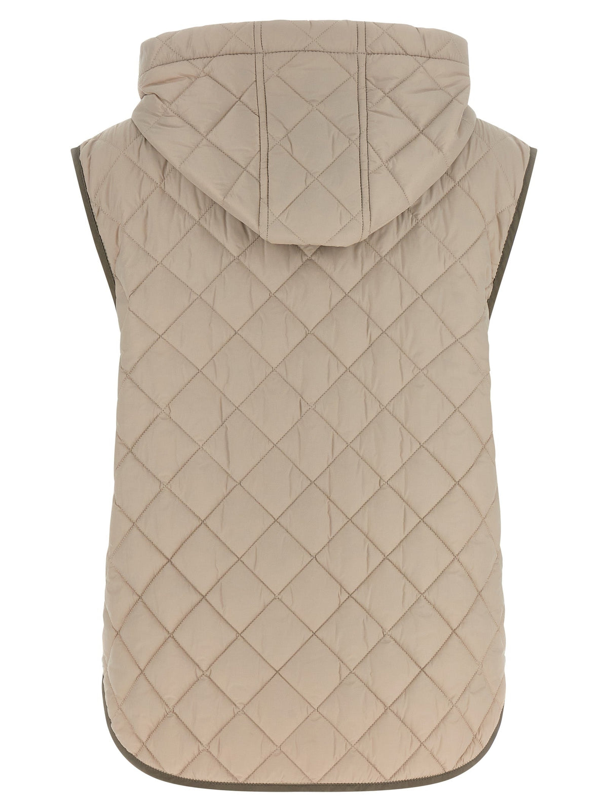 Brunello Cucinelli Beige Polyamide Sleeveless Jacket