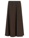 Brunello Cucinelli Brown Virgin Wool Midi Skirt