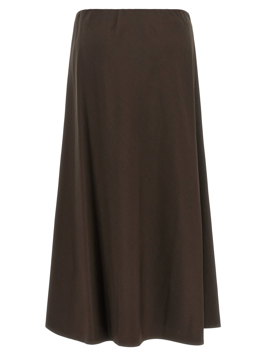 Brunello Cucinelli Brown Virgin Wool Midi Skirt