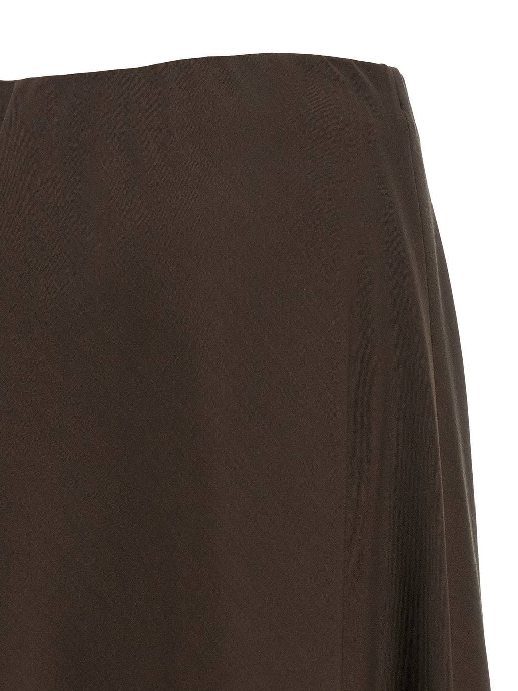 Brunello Cucinelli Brown Virgin Wool Midi Skirt