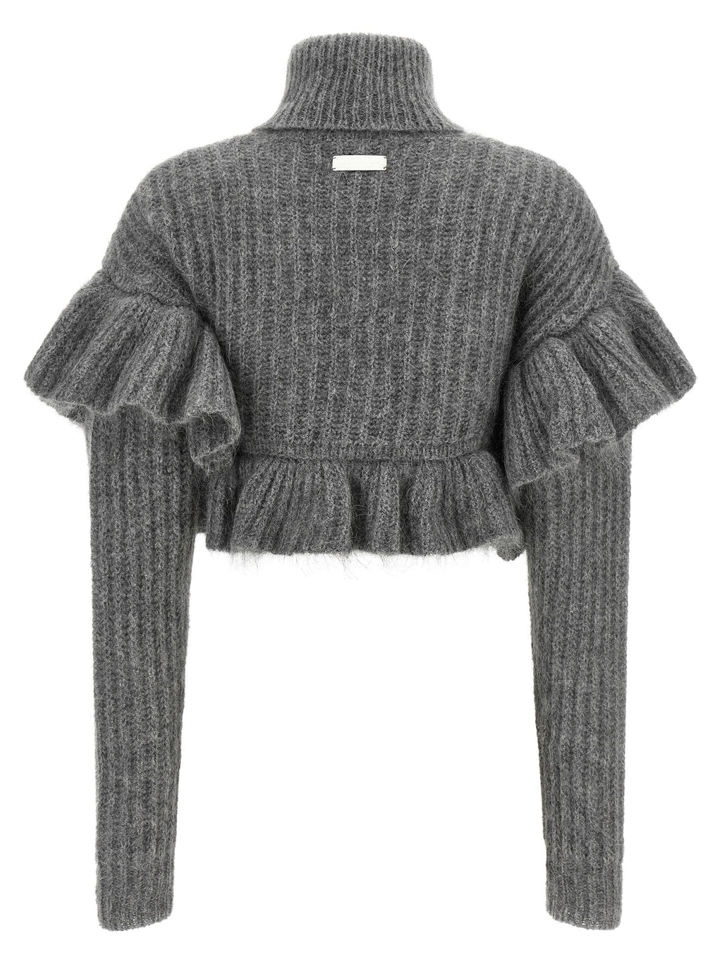 Elisabetta Franchi Gray Mohair Cardigan