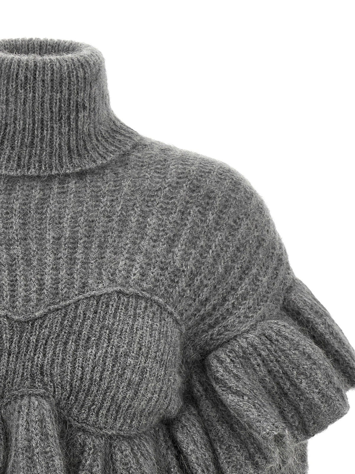 Elisabetta Franchi Gray Mohair Cardigan