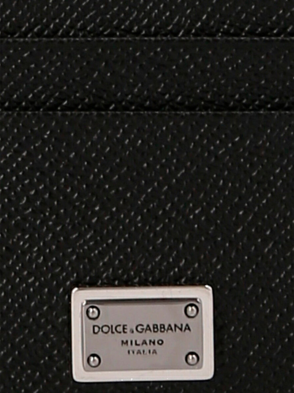 Dolce & Gabbana Black Calfskin Cardholder