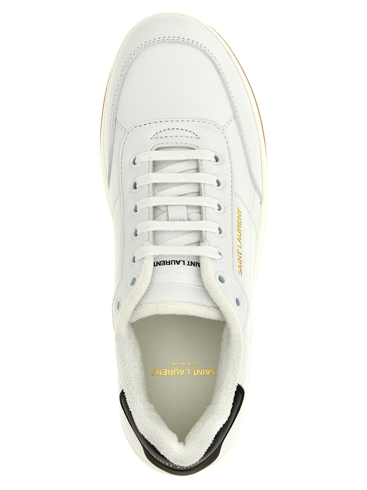 Saint Laurent Bicolor Leather Low Top Sneakers