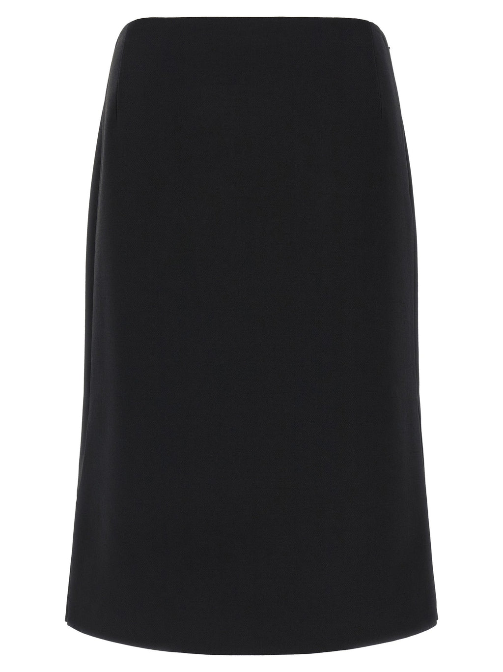 Fendi Black Wool Midi Skirt
