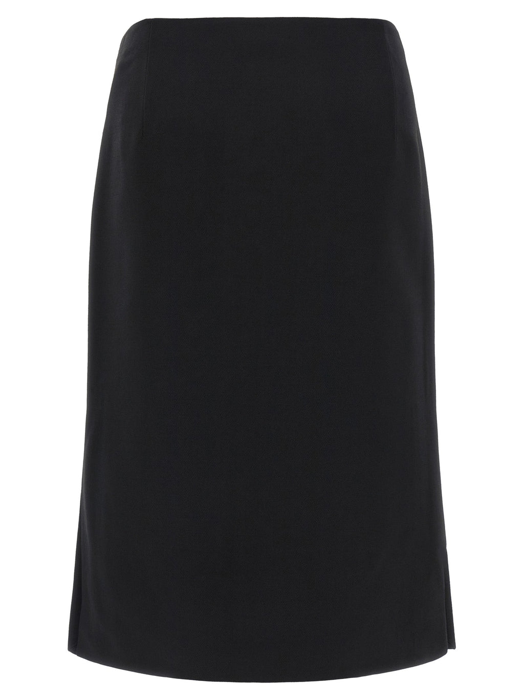 Fendi Black Wool Midi Skirt
