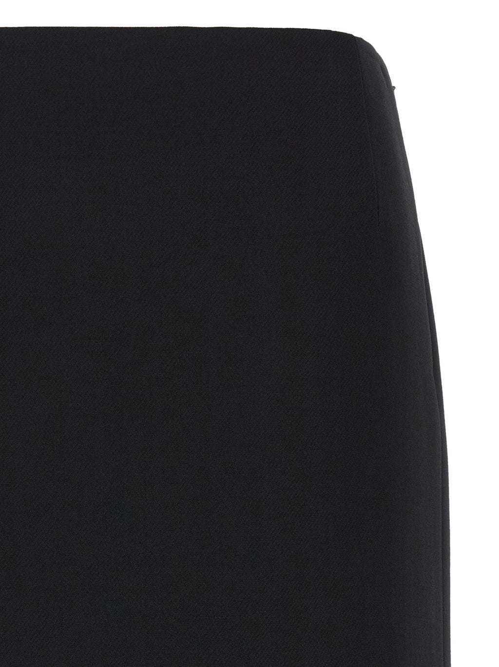 Fendi Black Wool Midi Skirt