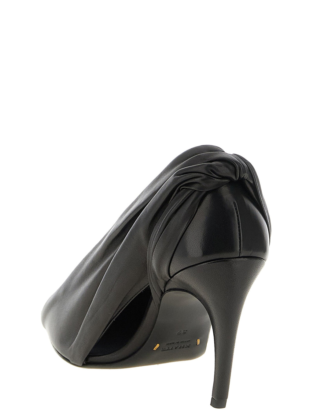 Khaite Black Calfskin High Heel Pumps