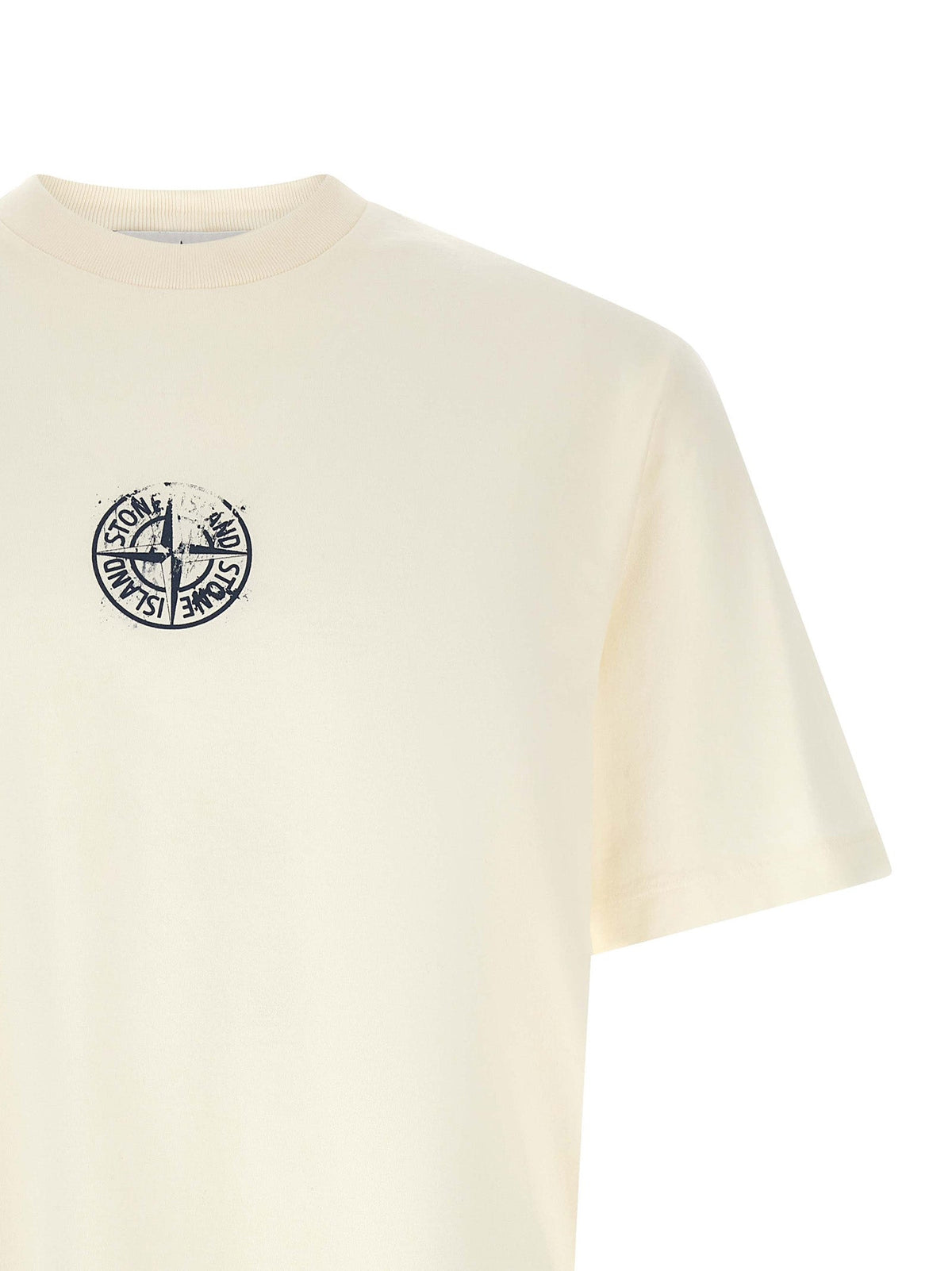 Stone Island Blue Cotton T-Shirt