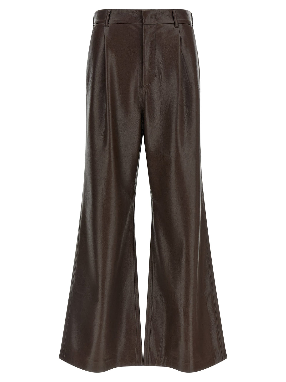 The Andamane Brown Polyester Flared Pants