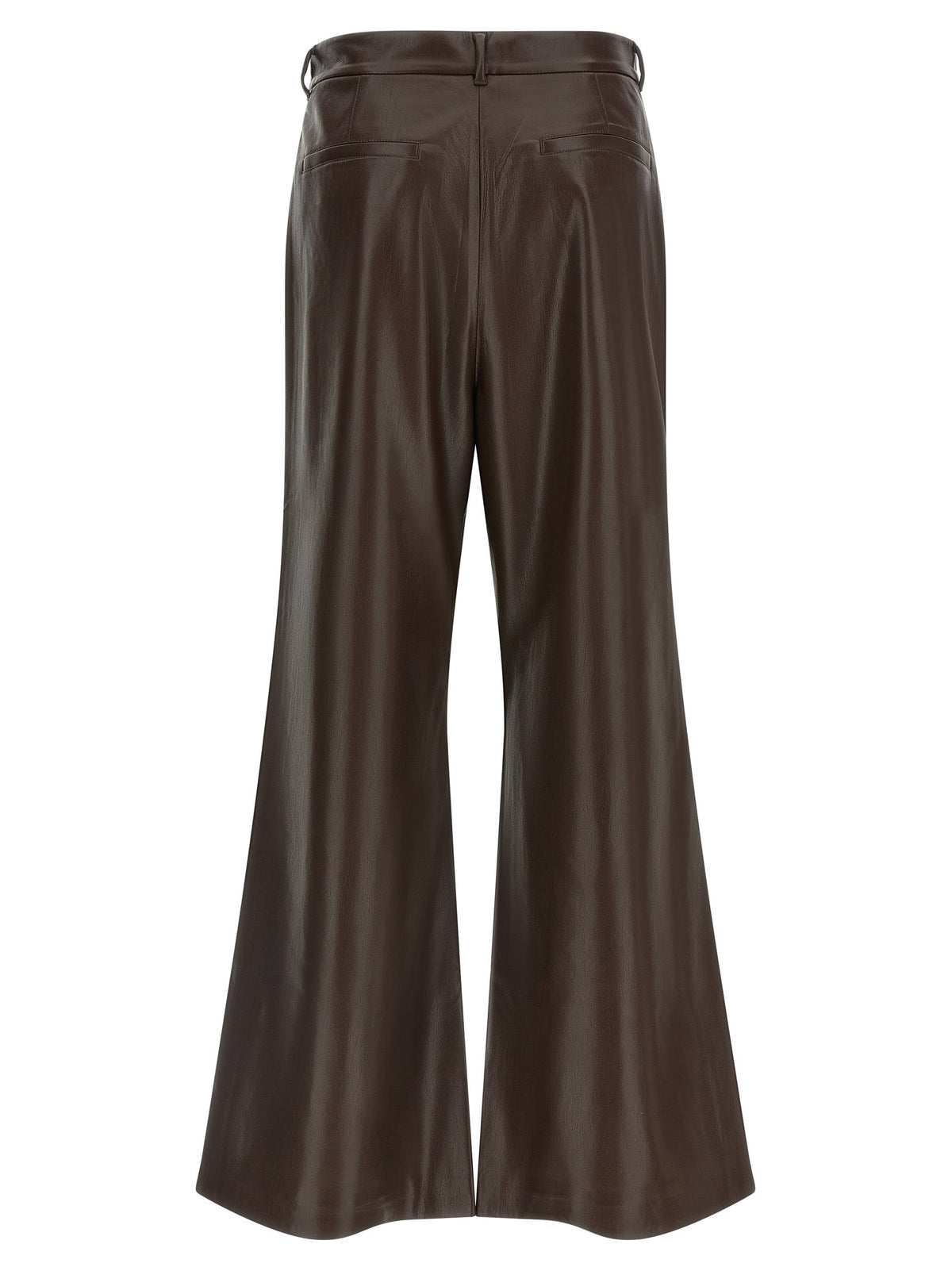 The Andamane Brown Polyester Flared Pants
