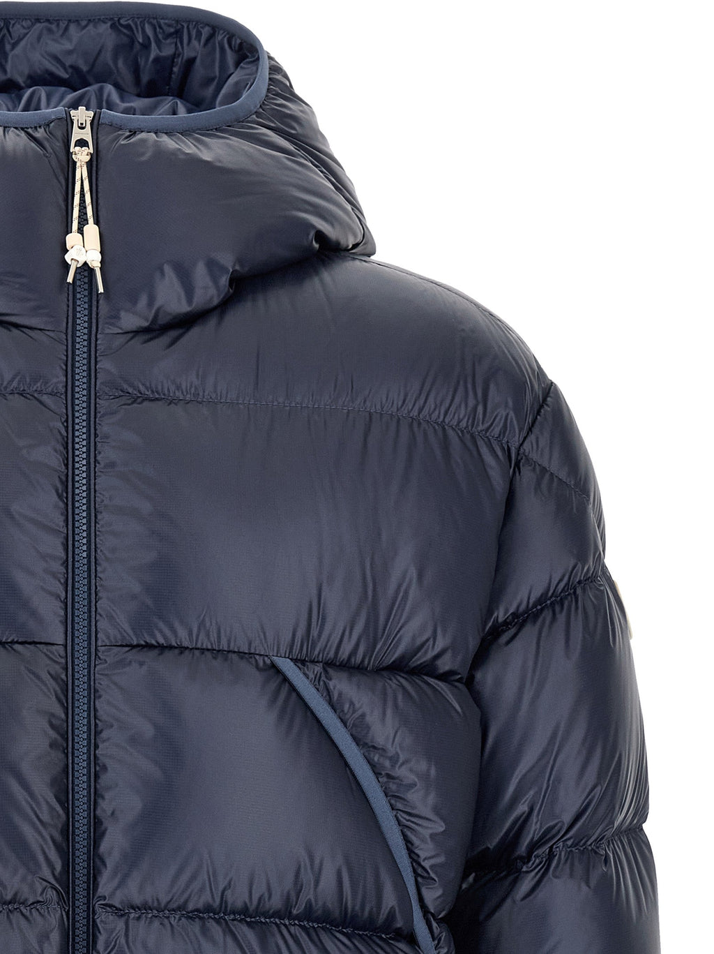 Moncler Blue Polyamide Full-Length Jacket
