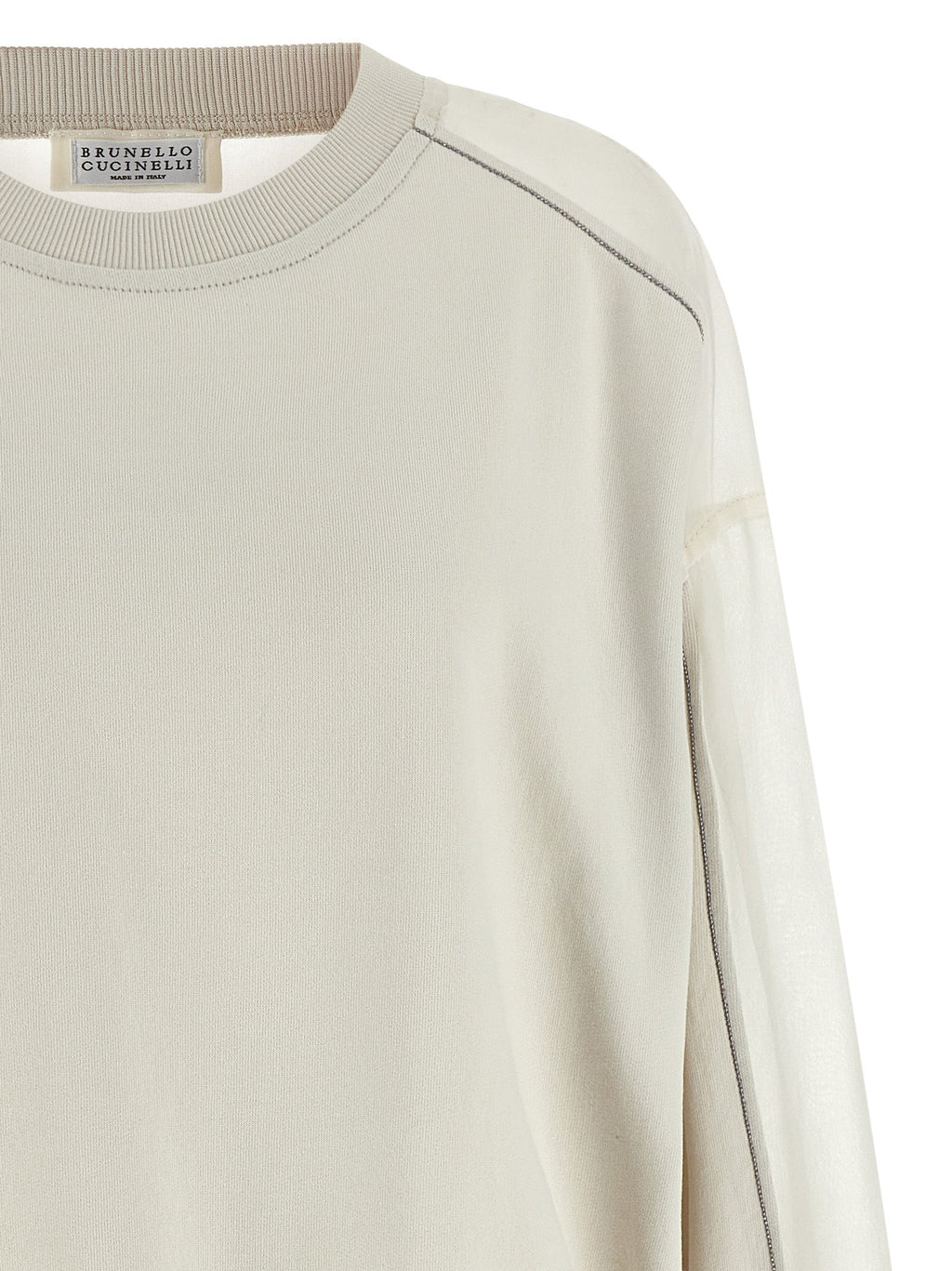 Brunello Cucinelli White Cotton Sweatshirt