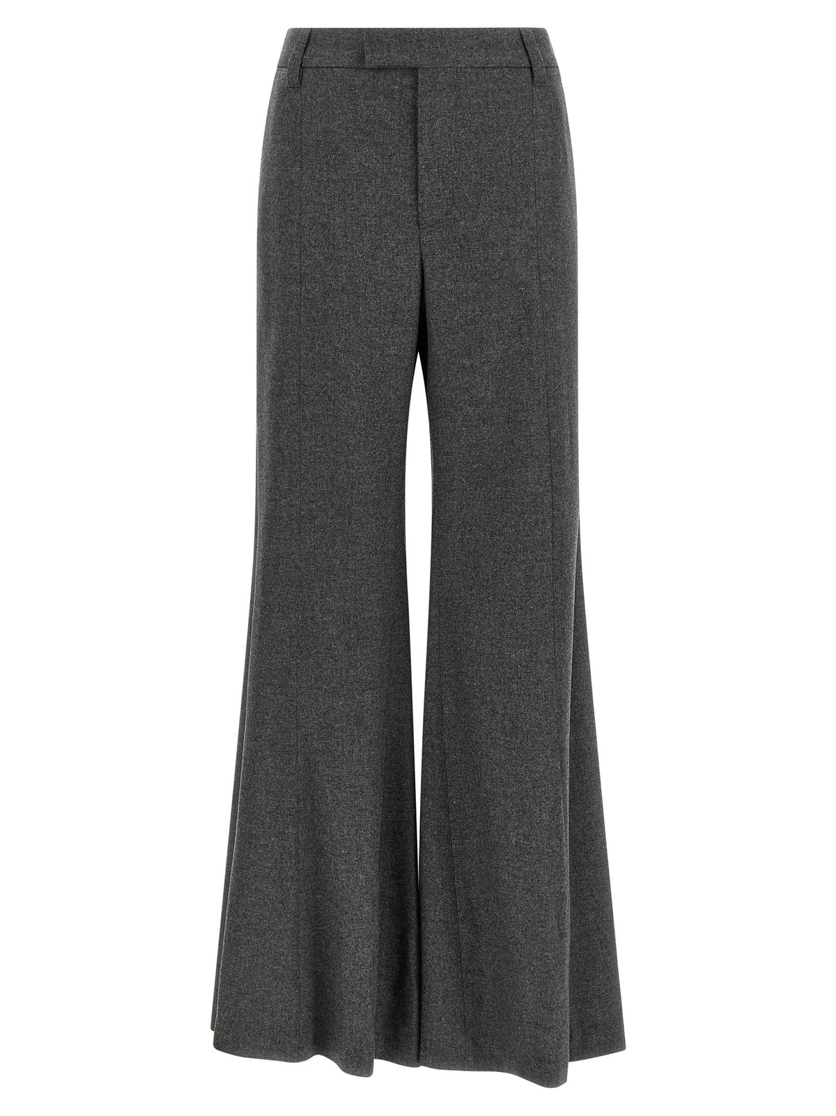 Brunello Cucinelli Gray Virgin Wool Flared Pants